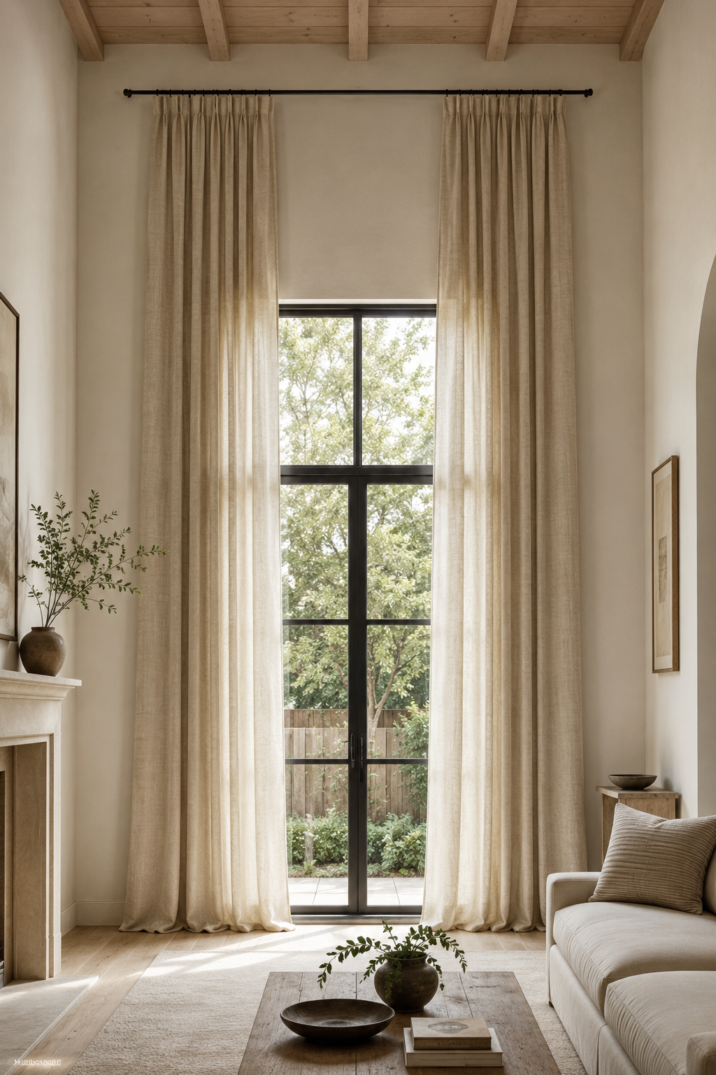How High to Hang Curtains to Make Ceilings Look Taller