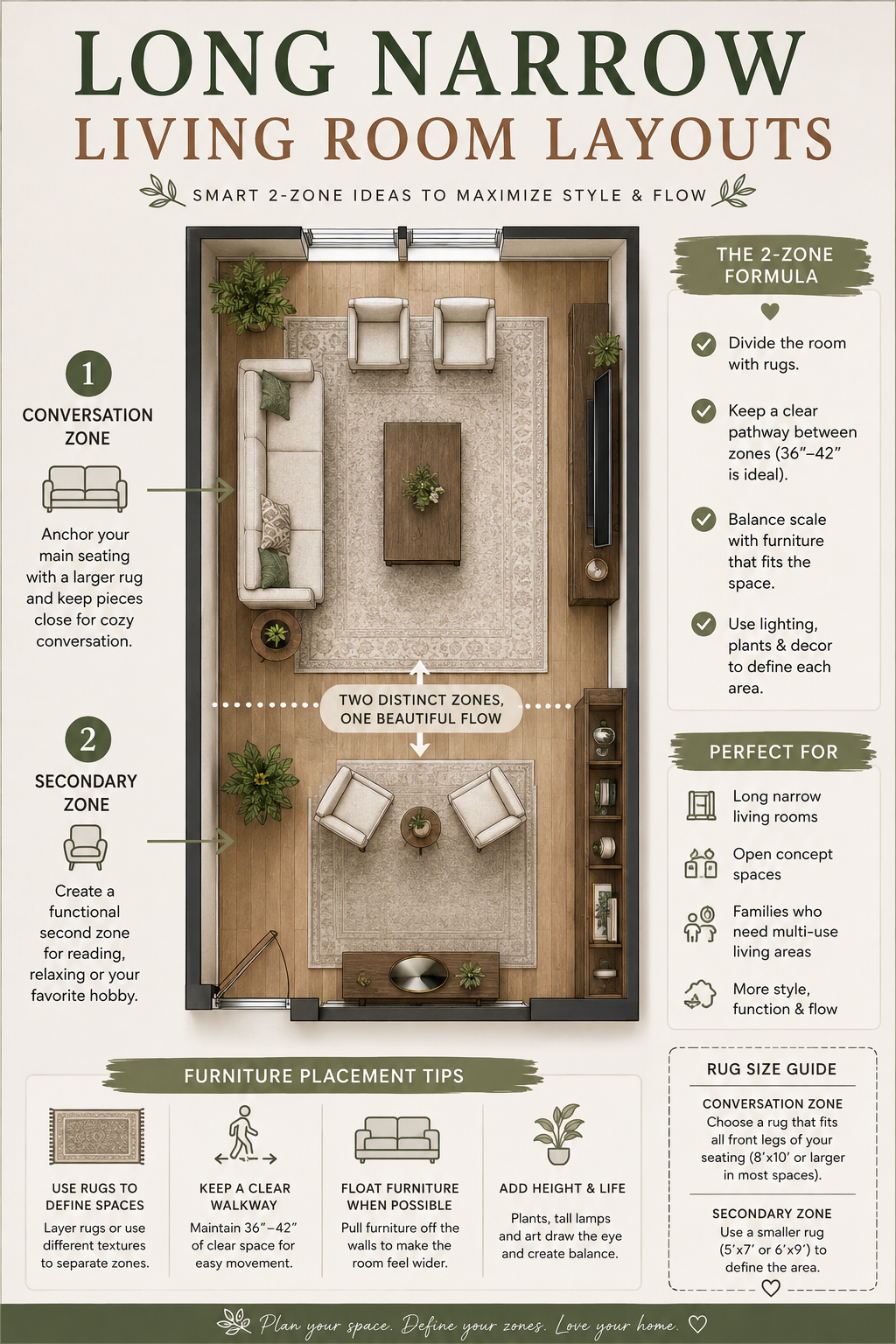 Long Narrow Living Room Layout: How to Fix the Tunnel